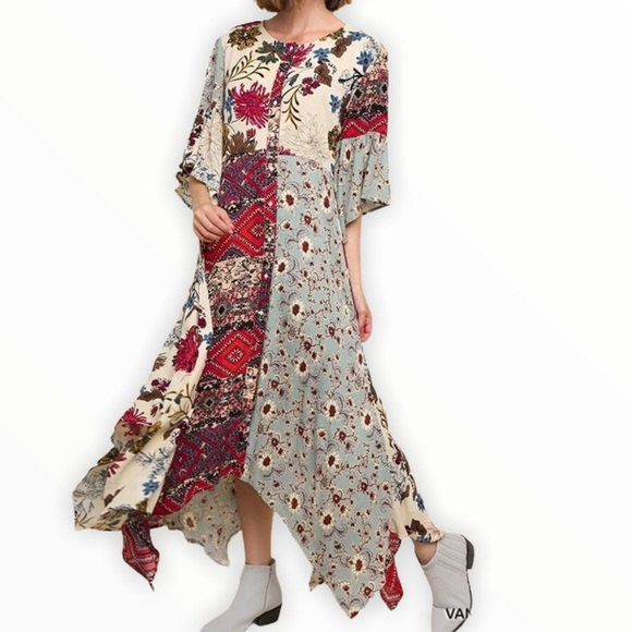 LAST 1 Umgee NWT Boutique Maxi Dress Bohemian - Picture 5 of 7